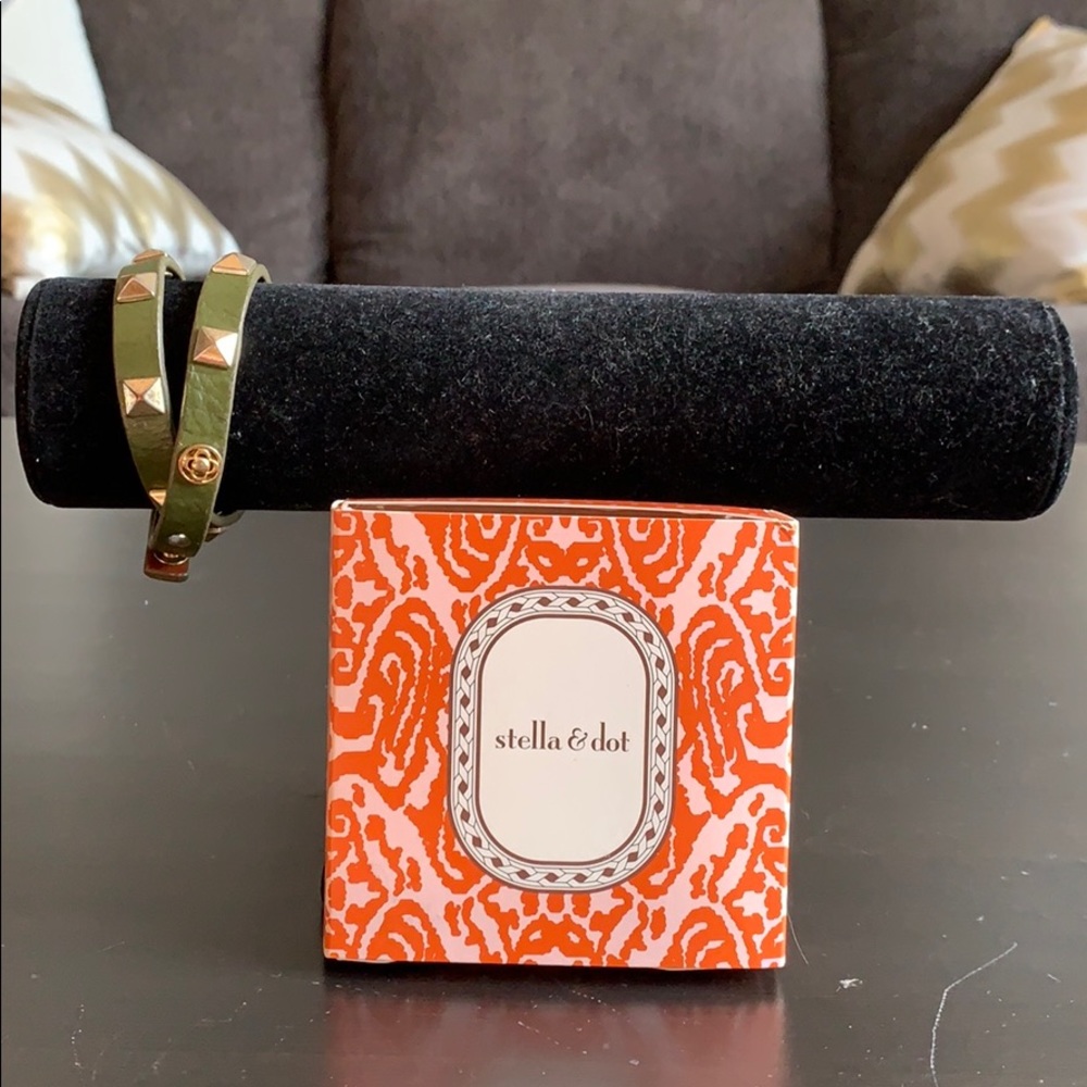 Stella & dot pyramid double wrap bracelet